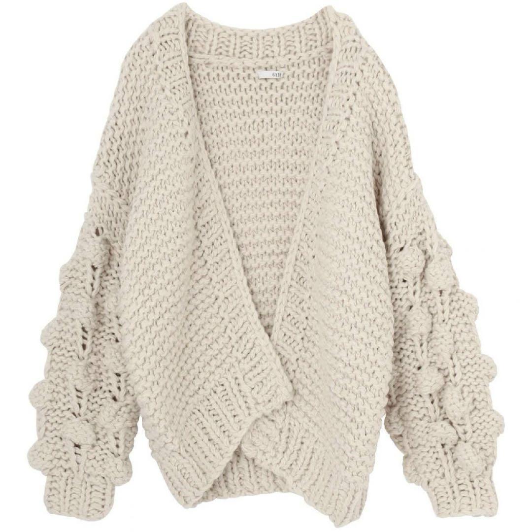 Symmetry GYDA embroideryシャギーニットカーディガン[品番