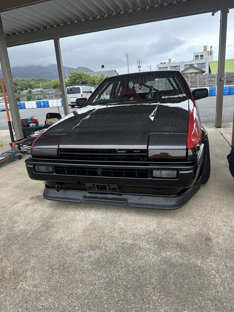 AE86 トレノ　カーボンボンネット　フラットボンピン・ウォッシャー付き