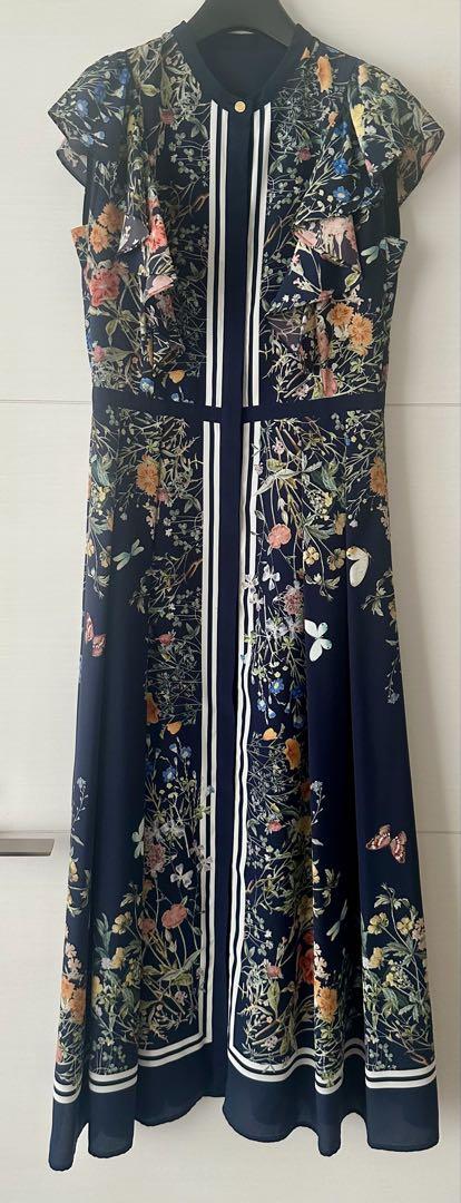 【美品】ルルウィルビー トリコロールスカーフワンピース M 人気完売品