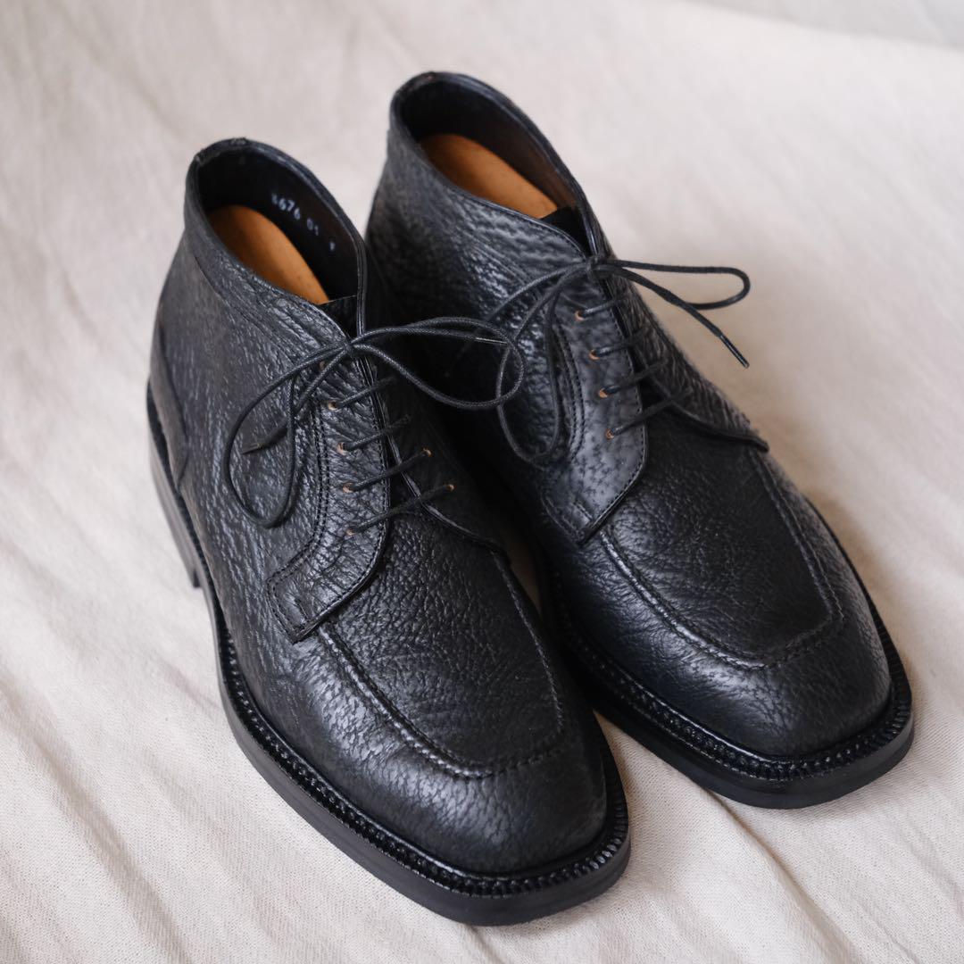 本物の 超希少SANTONI×ARISTOCRATICOサントーニシャークスキンブーツ5 靴