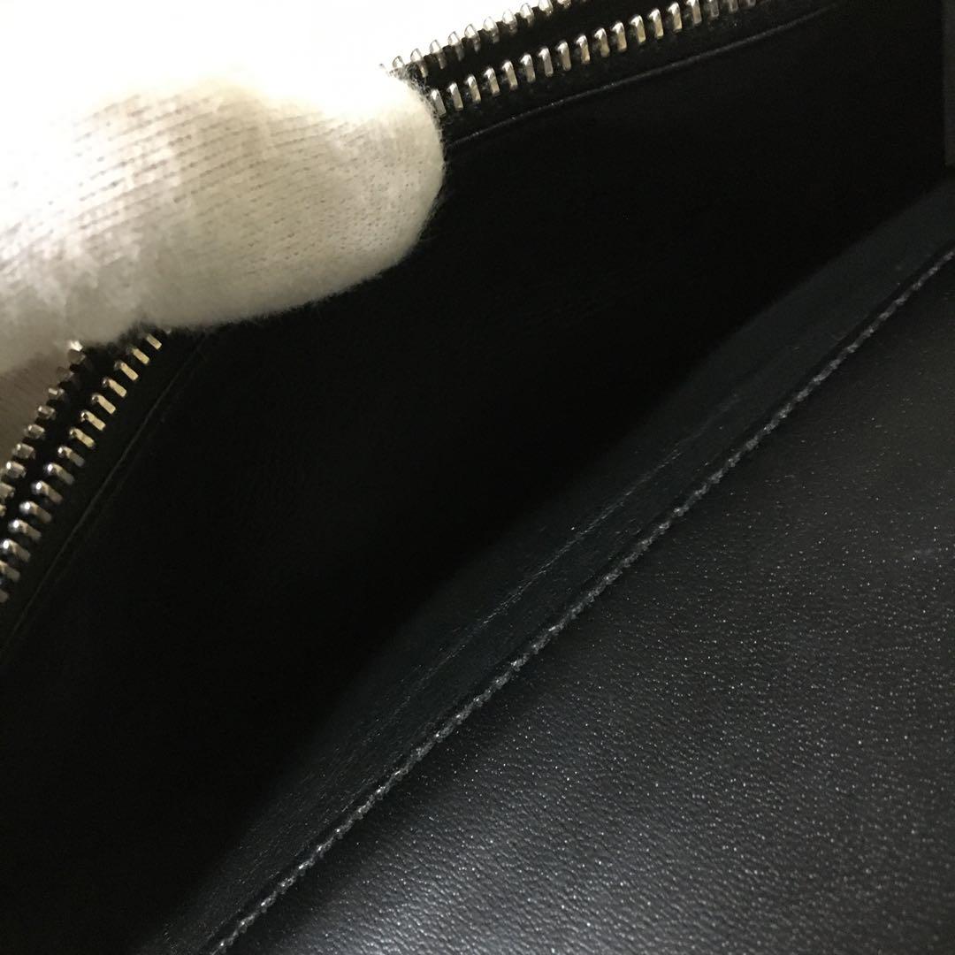 新品同様✨YSLサンローラン 長財布 カサンドラ シルバー金具 黒レザー 画像11