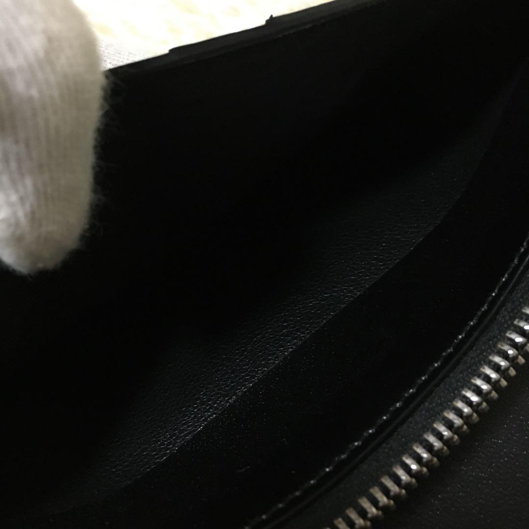 新品同様✨YSLサンローラン 長財布 カサンドラ シルバー金具 黒レザー 画像12