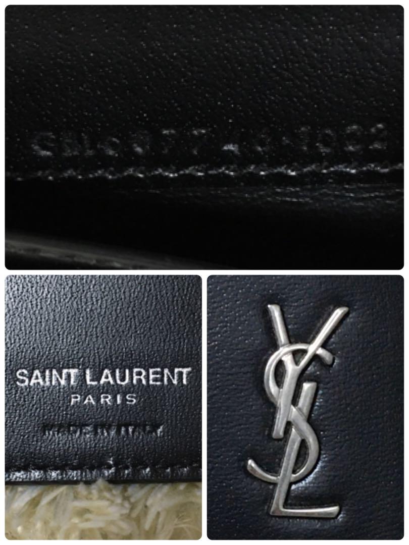 新品同様✨YSLサンローラン 長財布 カサンドラ シルバー金具 黒レザー 画像2