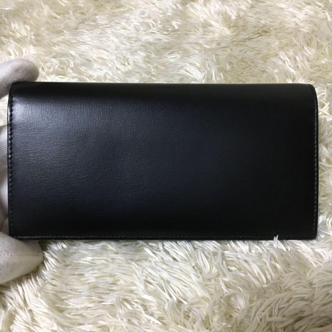 新品同様✨YSLサンローラン 長財布 カサンドラ シルバー金具 黒レザー 画像3