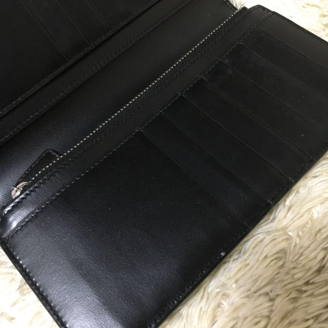 新品同様✨YSLサンローラン 長財布 カサンドラ シルバー金具 黒レザー 画像6