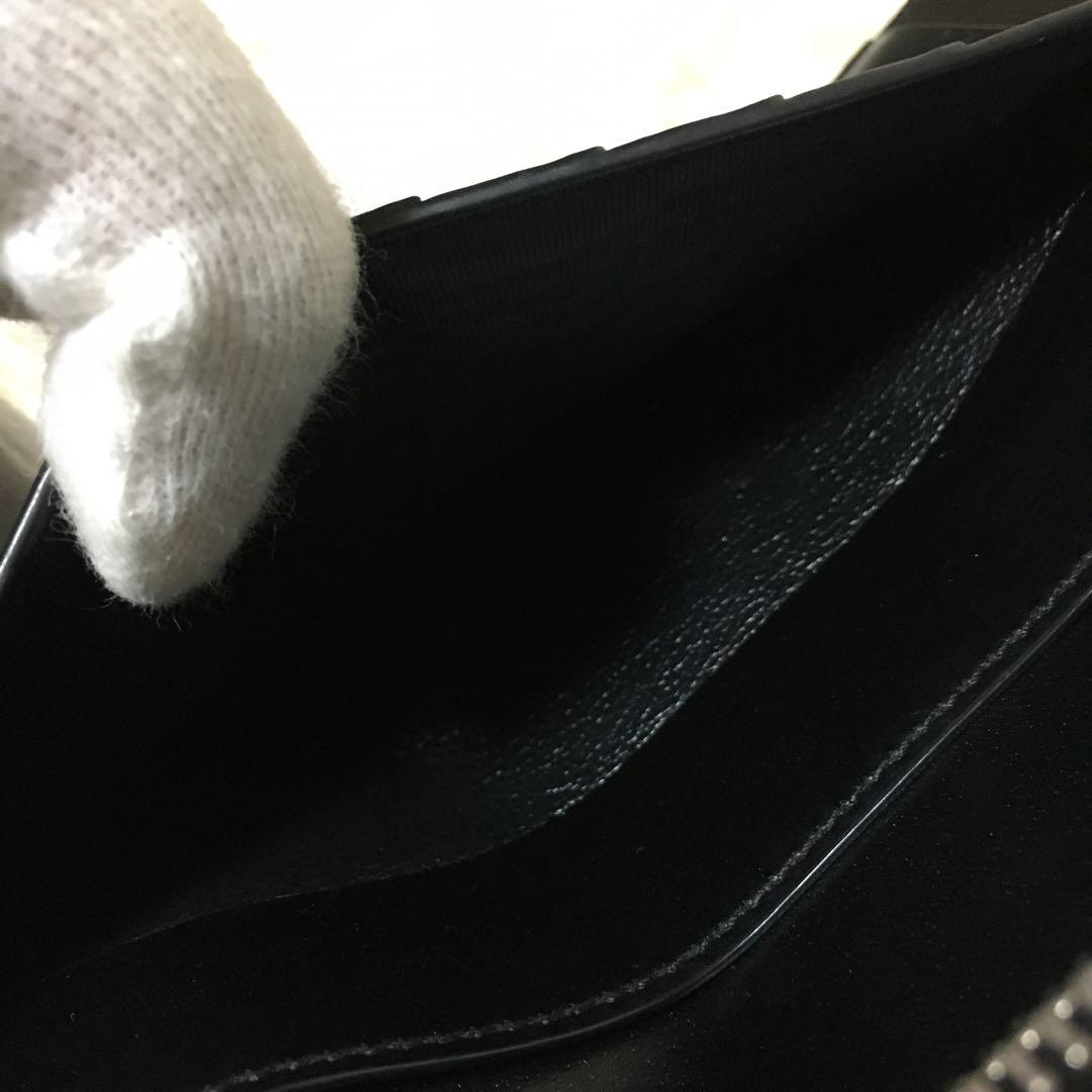 新品同様✨YSLサンローラン 長財布 カサンドラ シルバー金具 黒レザー 画像9