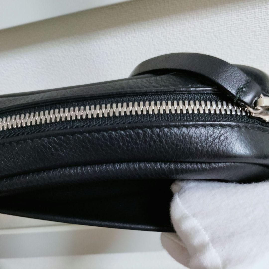 BALENCIAGA バレンシアガ 黒 レザー ショルダーバッグ BALENCIAGA バレンシアガ 黒 レザー ショルダーバッグ