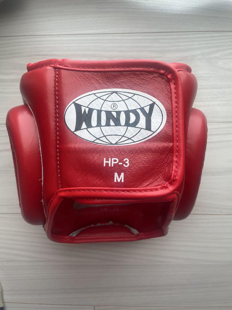 【新品未使用】WINDY ボクシングヘッドギア HP-3 M レッドヘッドガード