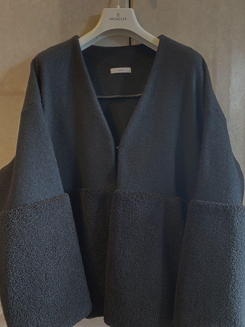 Yori ヨリ Vネックファーショートコート - theline.cl 安心の国産製品 Vネックファーショートコート yori ノーカラージャケット