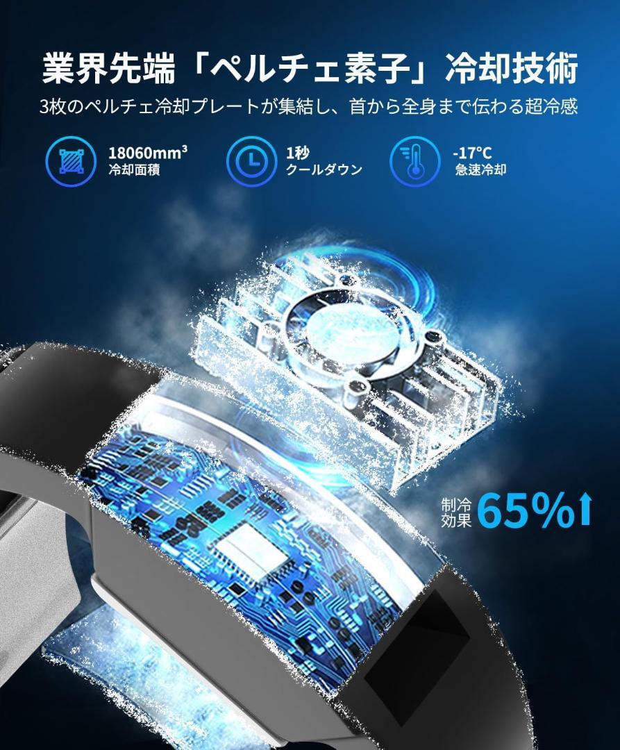 ネッククーラー 冷却プレート3つ【2025最強&30000mAhバッテリー付き】