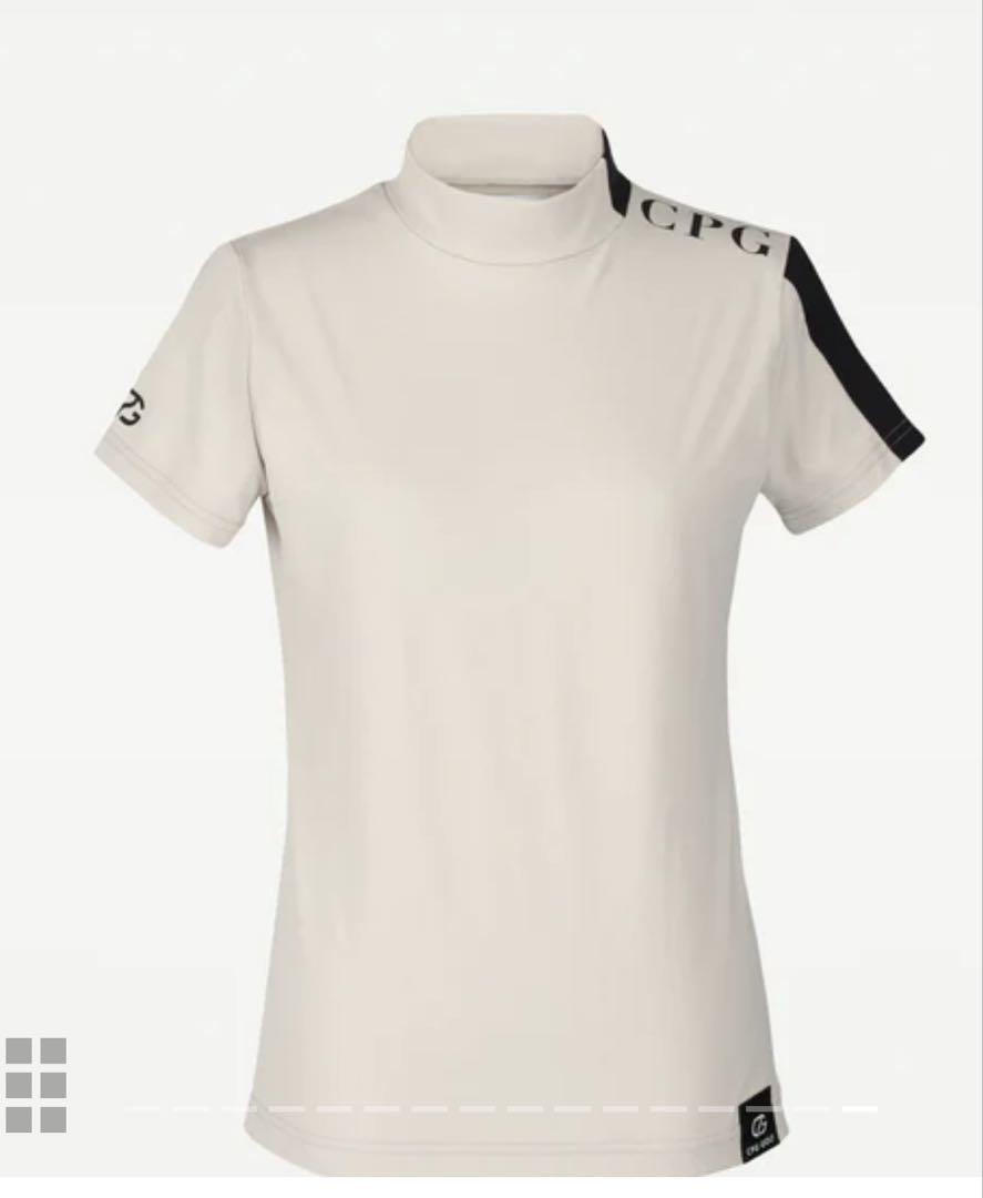 CPG GOLF スタンドネック　サイド切替ライン　ベージュS CPG GOLF スタンドネック サイド切替ライン ベージュS - メルカリ