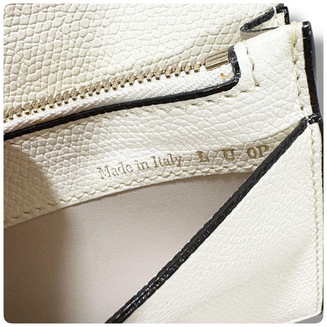 現行美品✨ Valextra ヴァレクストラ スリムウォレット 長財布 本革 白