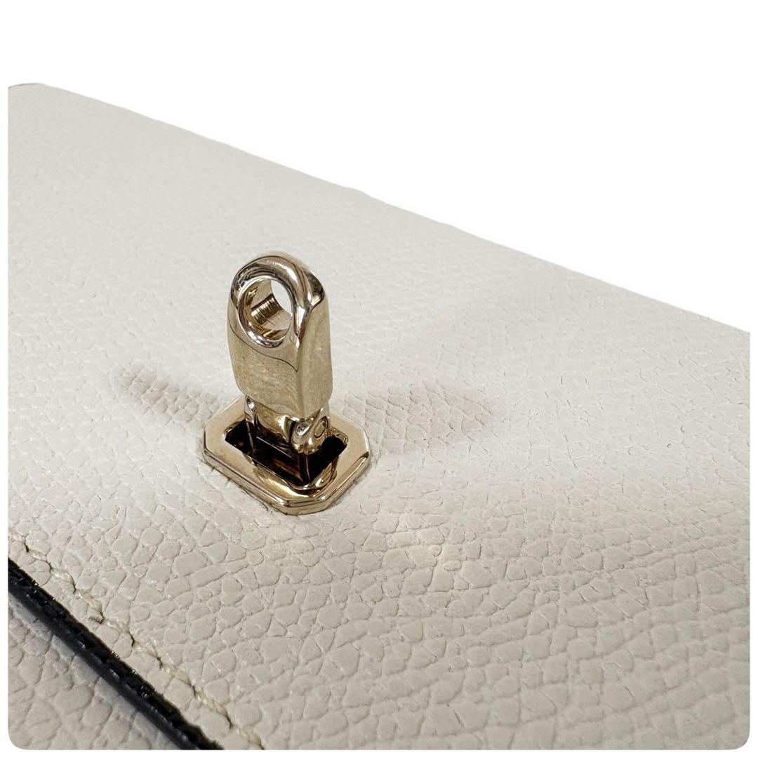 現行美品✨ Valextra ヴァレクストラ スリムウォレット 長財布 本革 白
