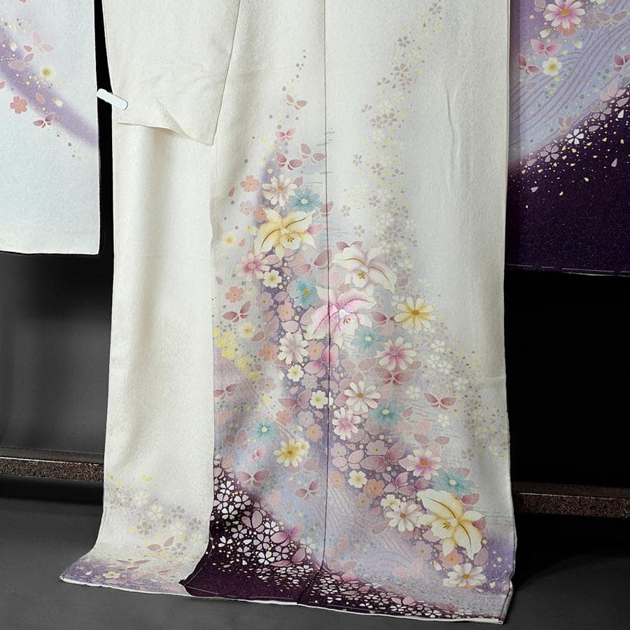 振袖 未仕立て 仮絵羽 カトレア 刺繍 生成り 丹後ちりめん 訳あり 在庫処分品 振袖 未仕立て 仮絵羽 カトレア 刺繍 生成り 丹後ちりめん 訳あり 在庫処分品