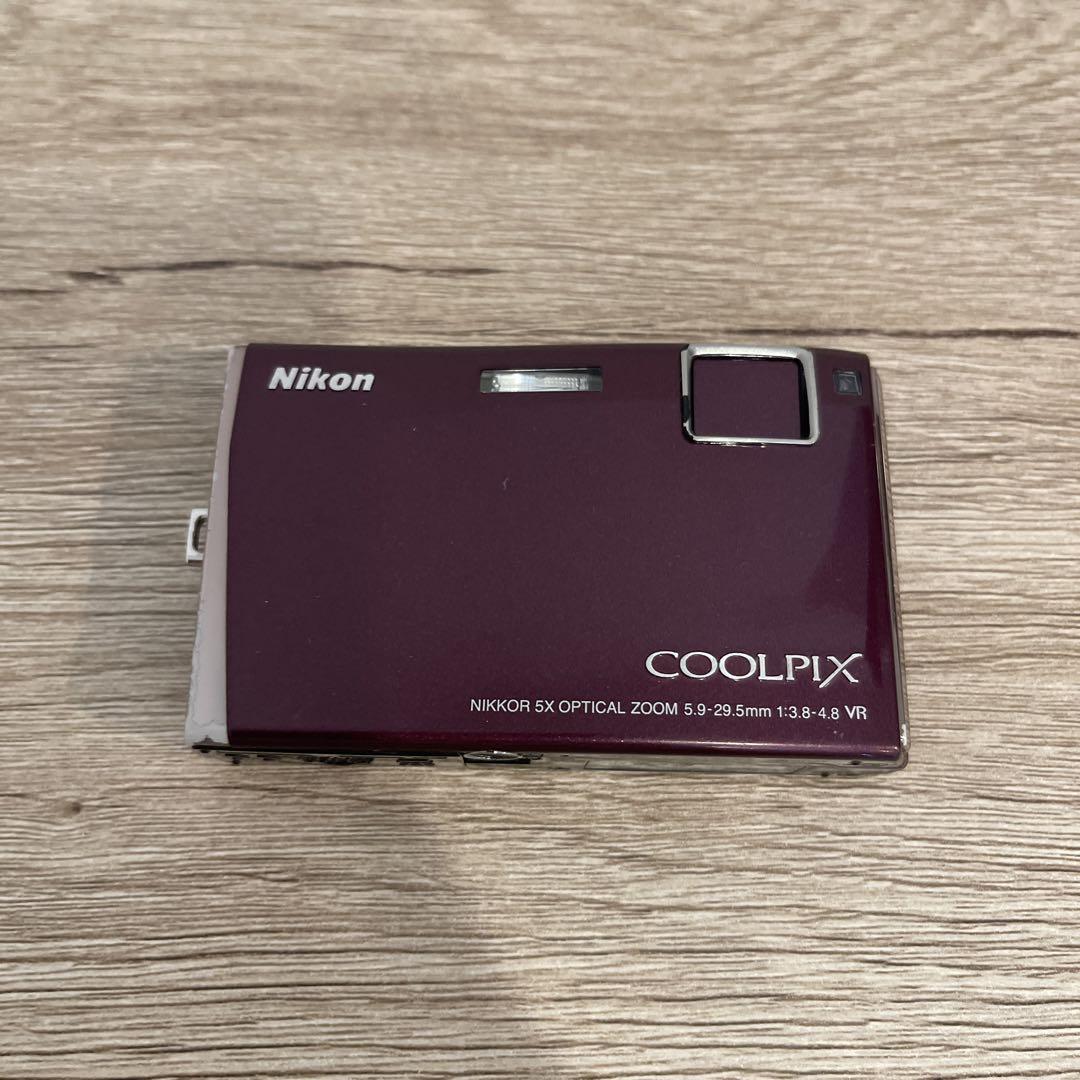 3117 Nikon COOLPIX S60 ワインレッド デジカメ
