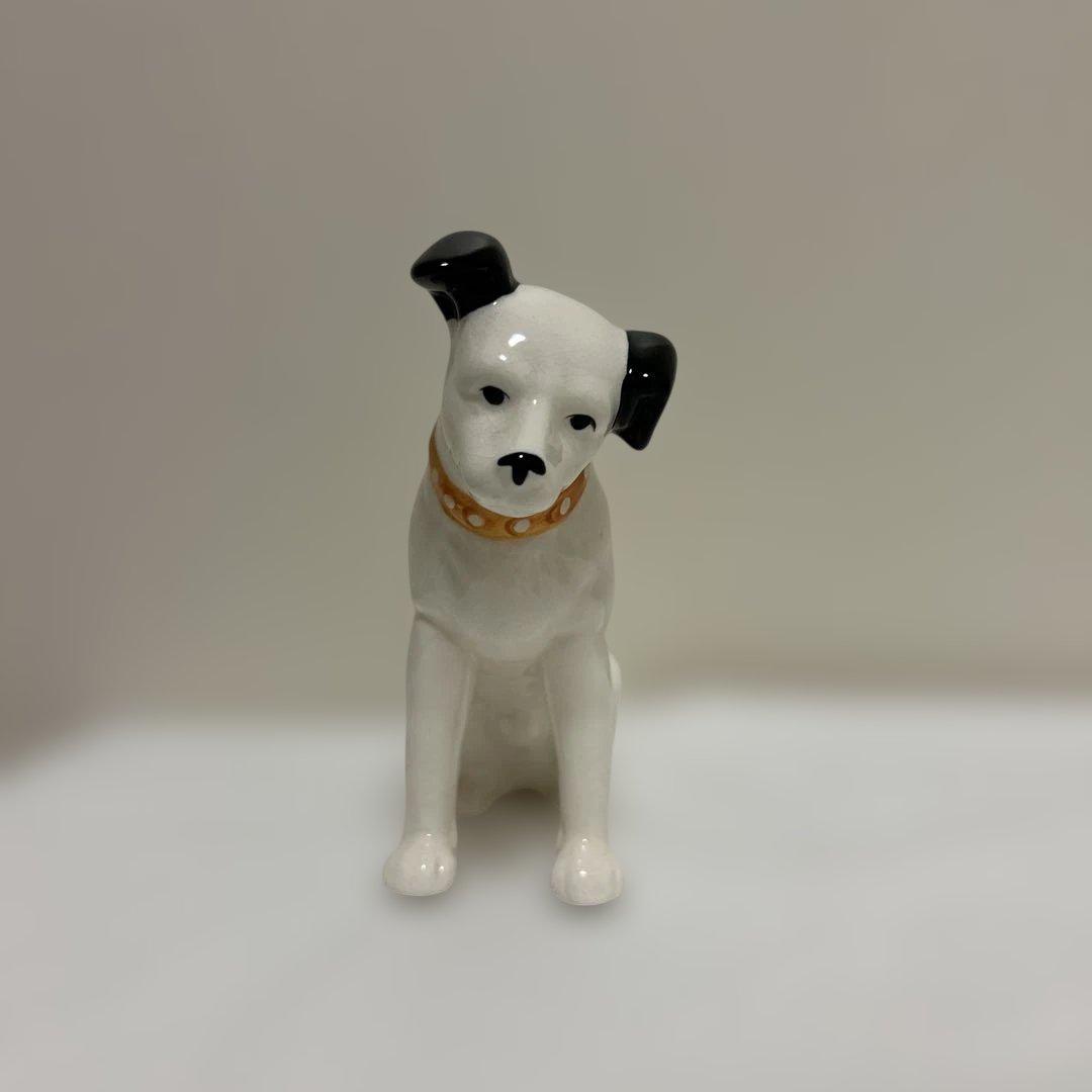 【中古】Victor ビクター犬ニッパーくん 蓄音機 台座 置物 陶器製 Victor ビクター犬 ニッパーくん 蓄音機