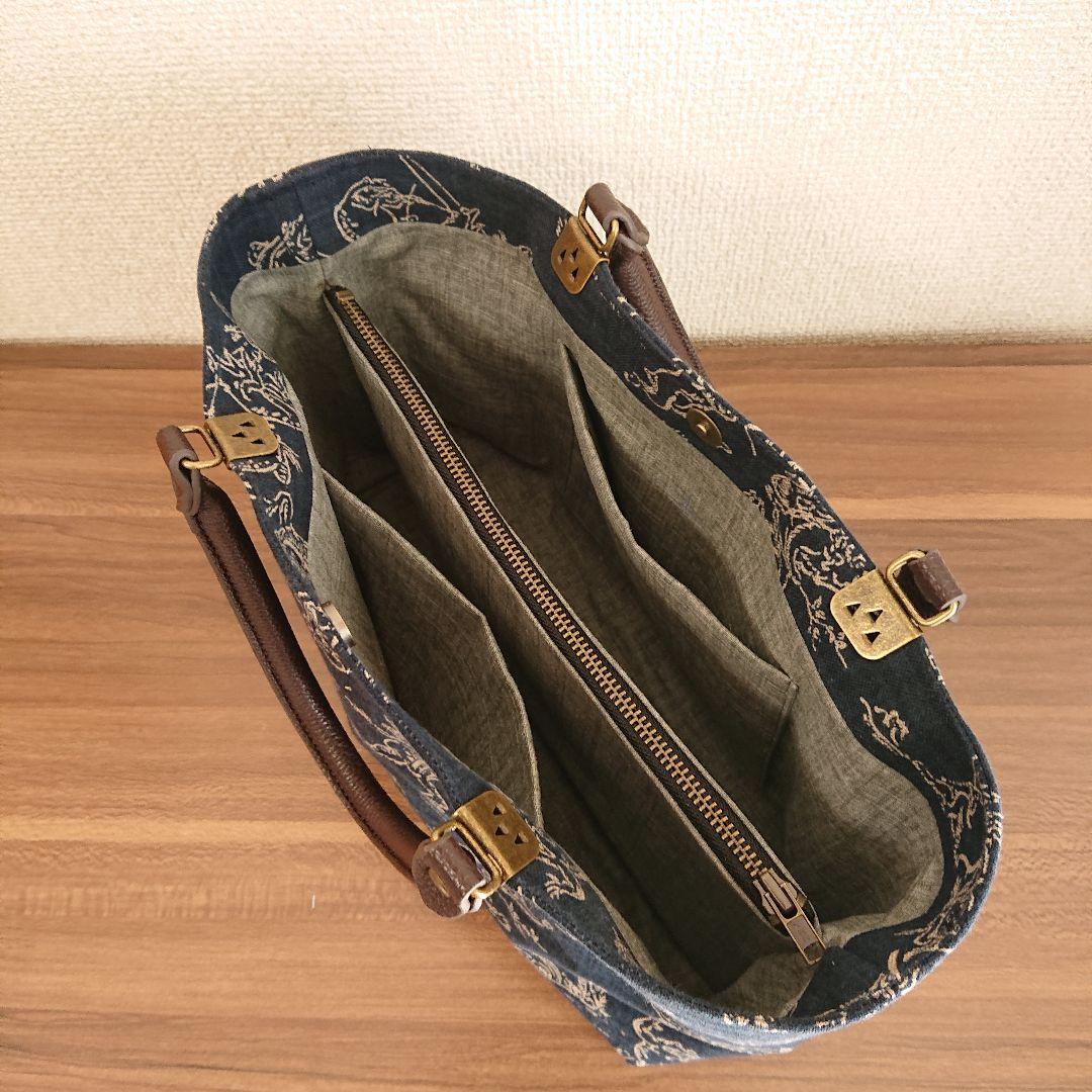 ハンドメイド 】鳥獣戯画 和装バッグ 浴衣バッグ 合皮ハンドル