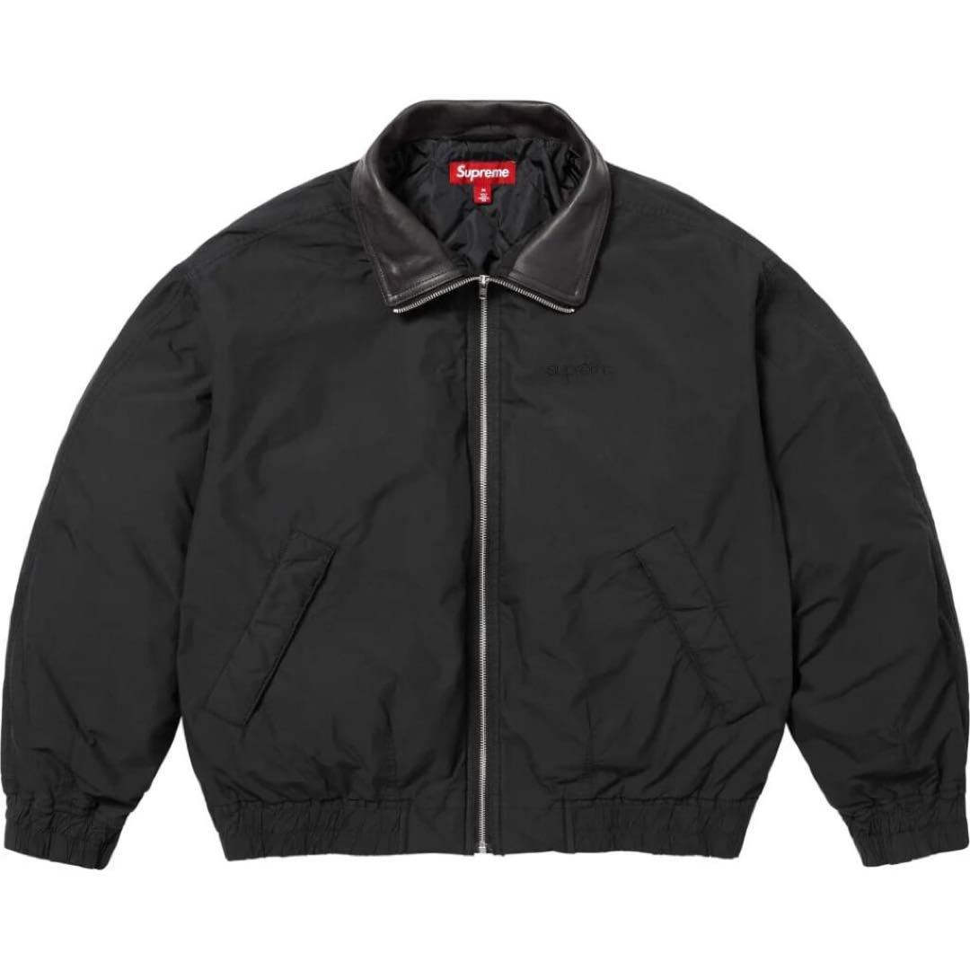 Supreme Leather Collar Utility Jacket