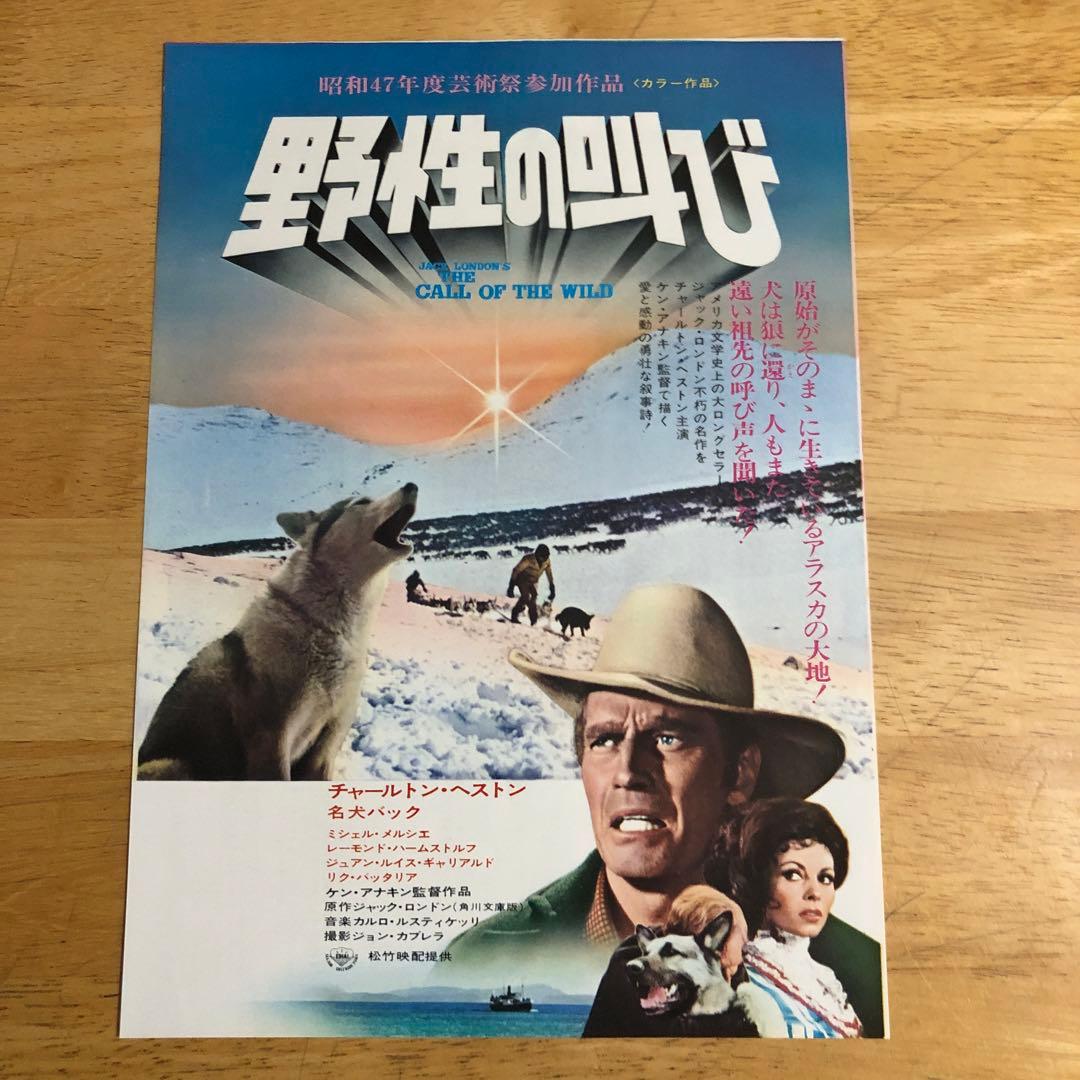 映画 「野性の叫び」 フライヤー by メルカリ