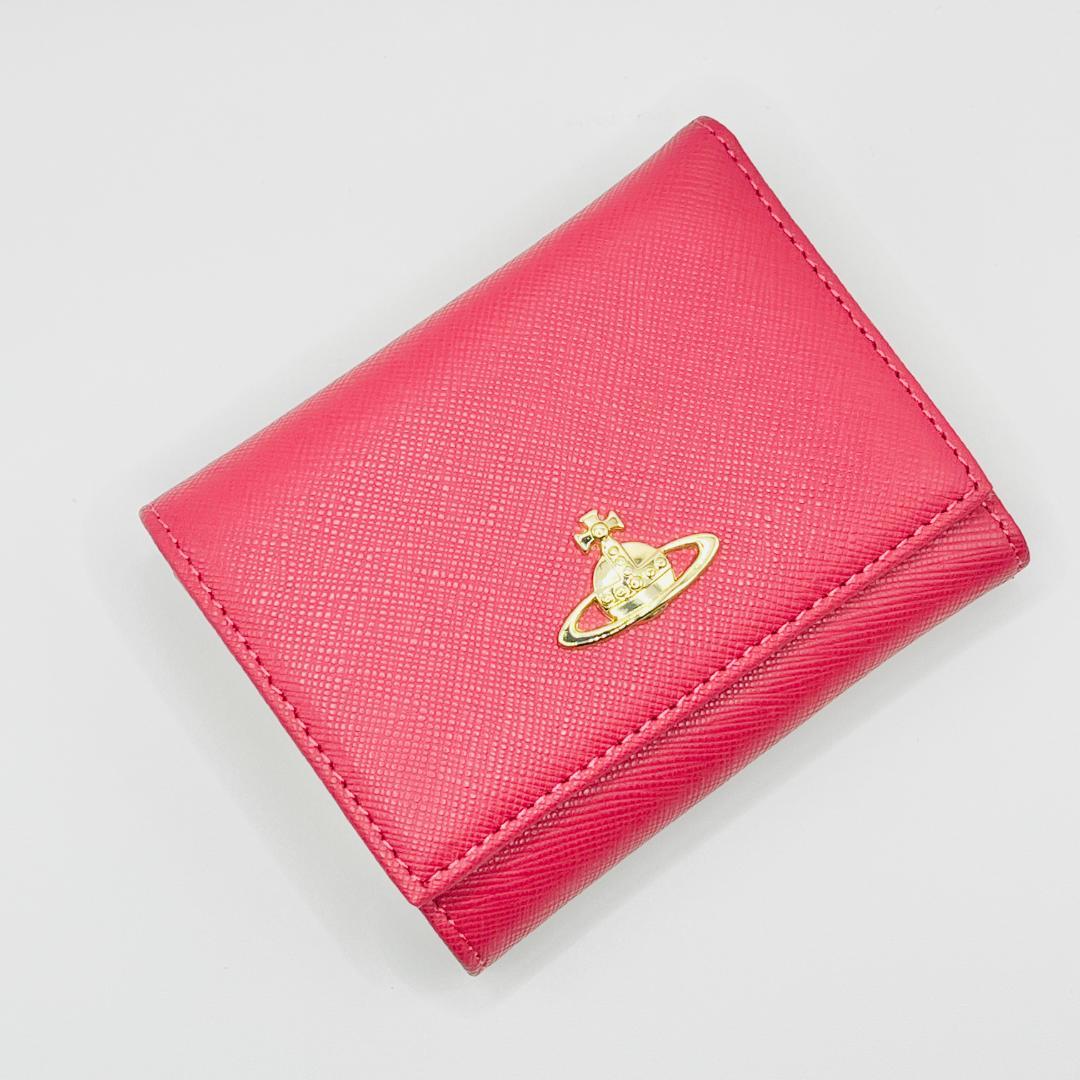 新品 未使用 Vivienne Westwood 折財布 ピンク がま口 人気