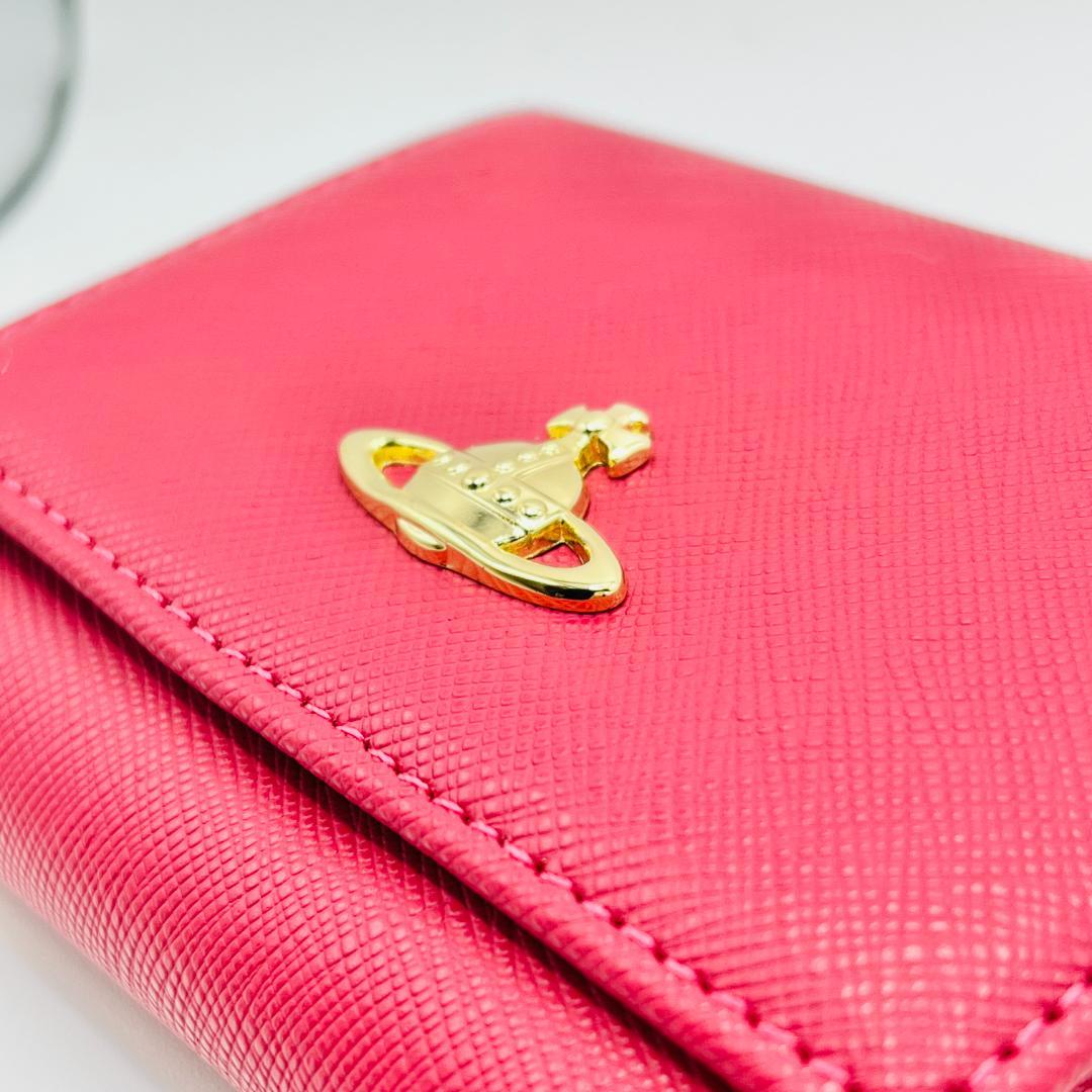 新品 未使用 Vivienne Westwood 折財布 ピンク がま口 人気