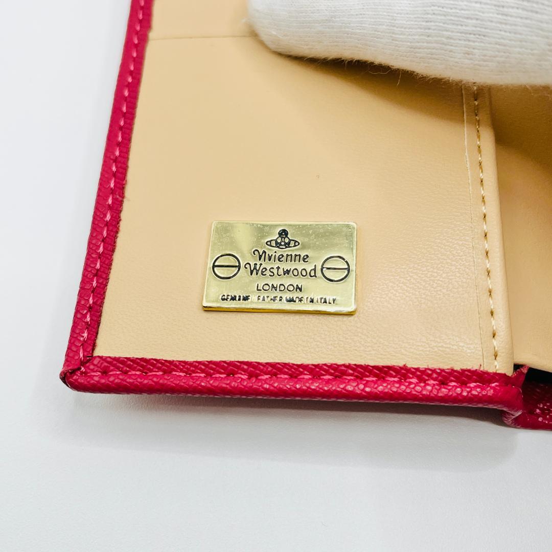 新品 未使用 Vivienne Westwood 折財布 ピンク がま口 人気
