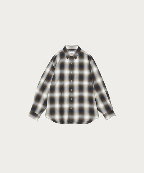 Free Size春先取りの Pheeny オンブレチェックシャツps シャツ ブラウス 七分 長袖 トップスfree Size 7 728 Www Proceedinternational Com