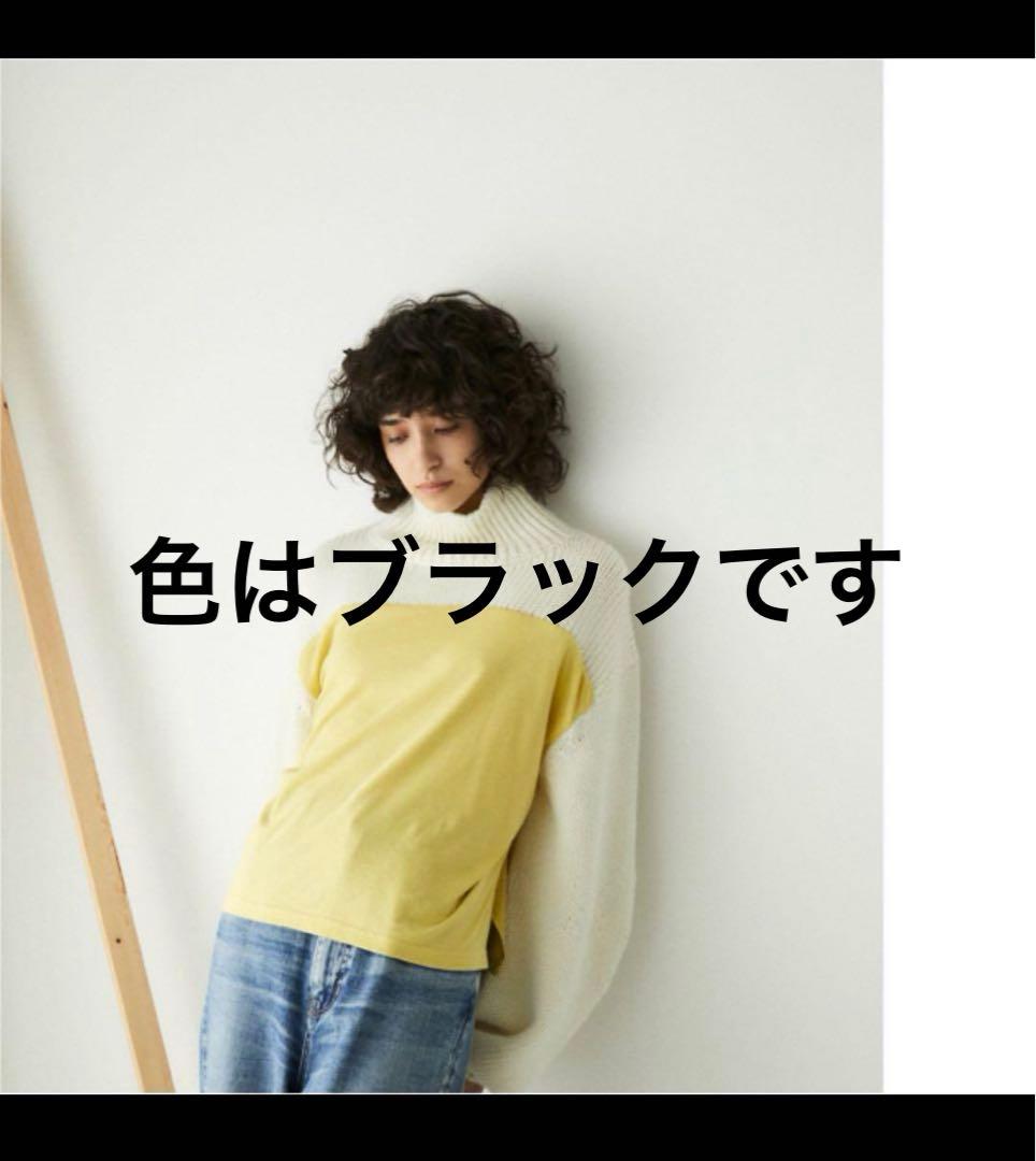 ナゴンスタンスKnit combinationタートルP.O ブラック SIZE ENFOLD