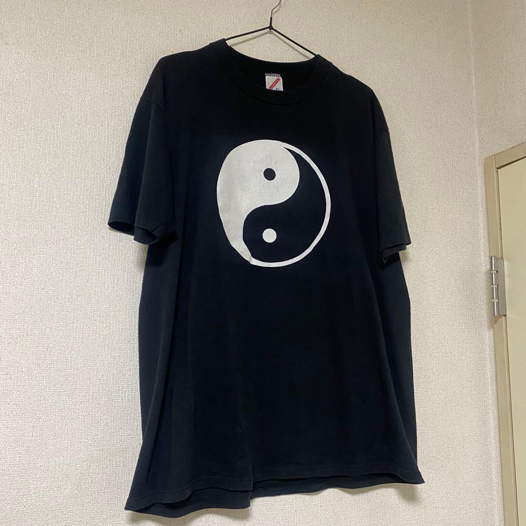 90s 陰陽 Tシャツ ブラック