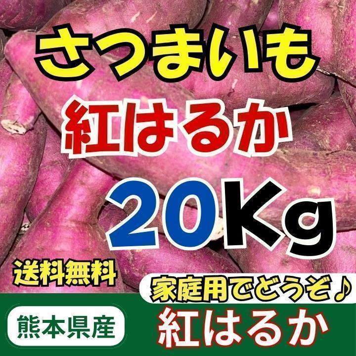 熊本県産 紅はるか さつまいも 20kg 送料無料！