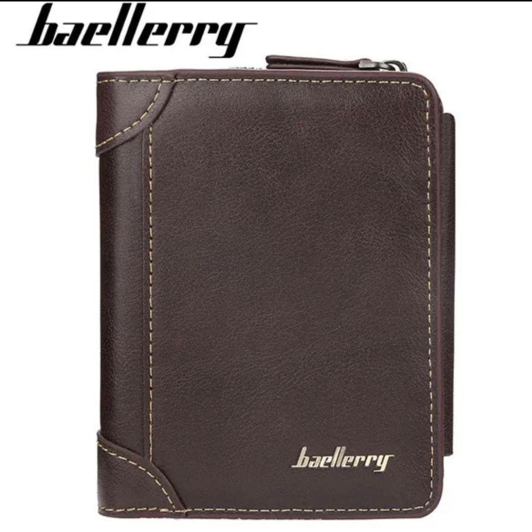 baellerry 三つ折り財布 ブラックブラウン