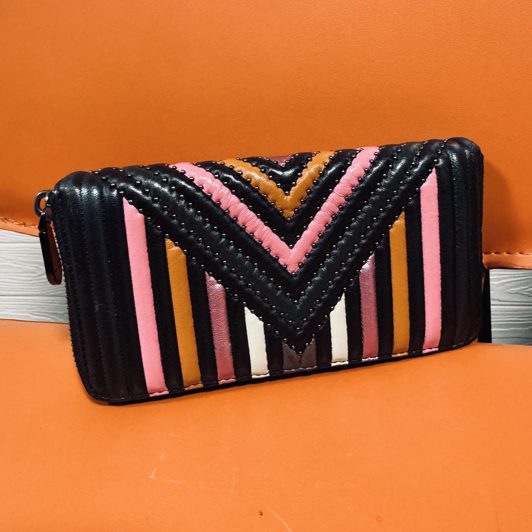 COACH コーチ 長財布 アコーディオン ジップ ウォレット