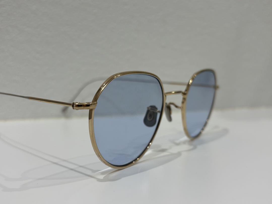 EYEVAN7285 オクタゴン型ブルーレンズサングラス