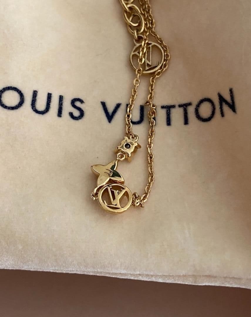 Louis Vuitton ロゴチャームブレスレットE41