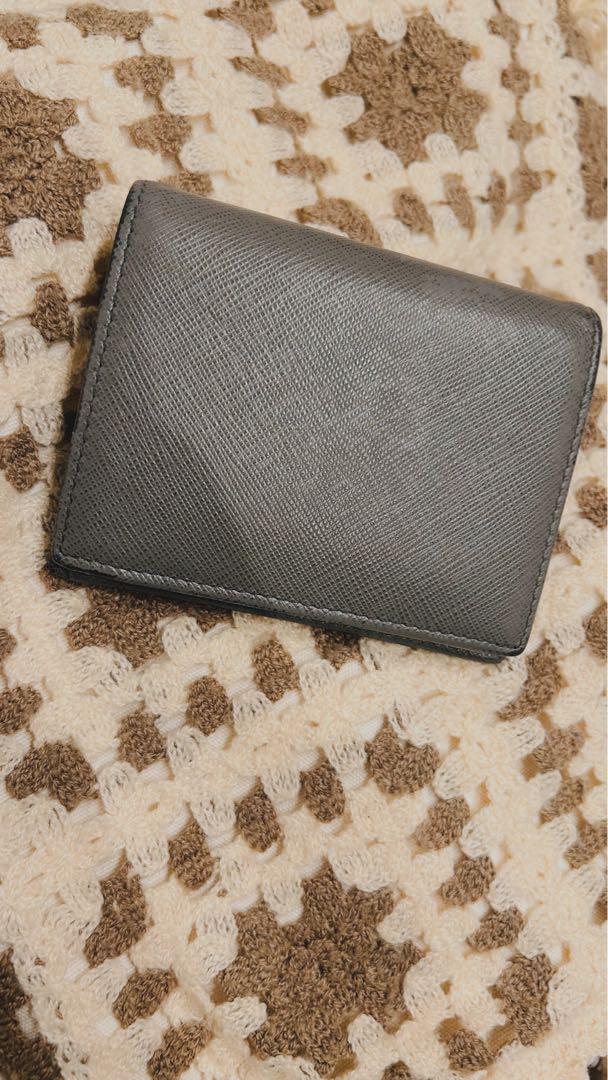 PRADA サフィアーノレザー 二つ折り財布 グレー