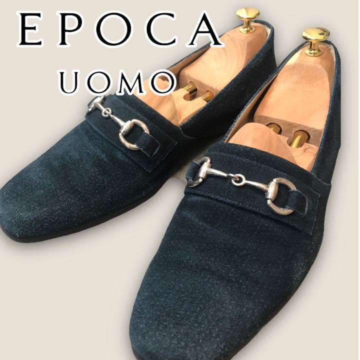 茄子紺 エポカ ドレスシューズ ローファー - ドレス/ビジネス