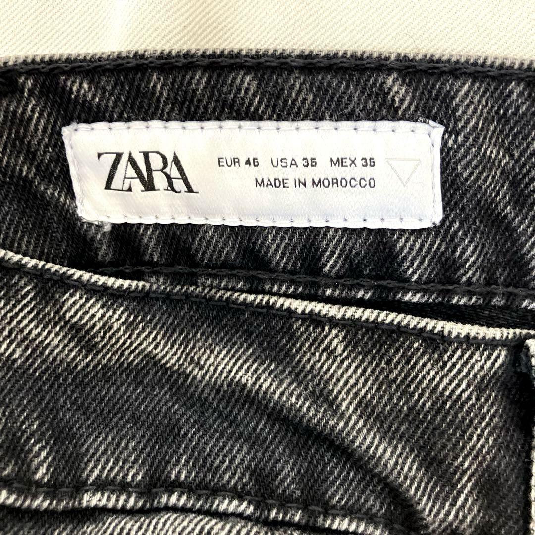 【ZARA】 UTILITY DENIM カーゴパンツ　ブラック / 36インチ