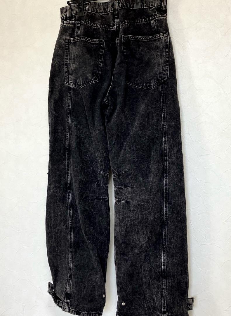 【ZARA】 UTILITY DENIM カーゴパンツ　ブラック / 36インチ