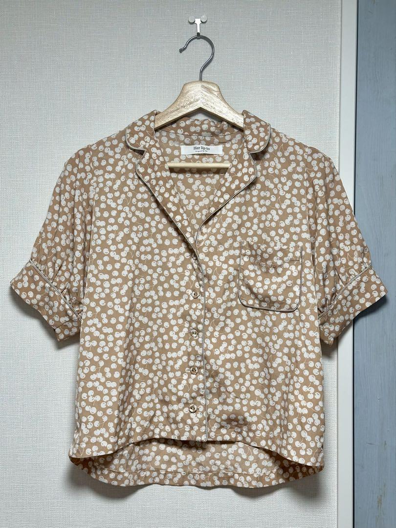 Her lip to】Cherry Pattern PJ Set - メルカリ