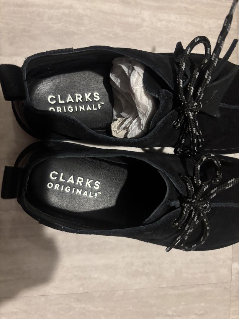 CLARKS 黒 スエード カジュアルシューズ