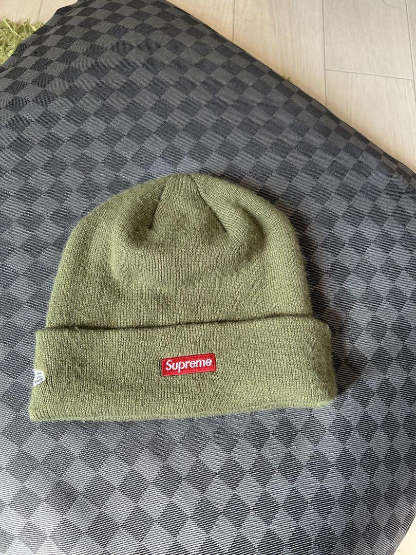 【限定品】 Supreme×new era ニット帽 オリーブ色 - メルカリ 帽子