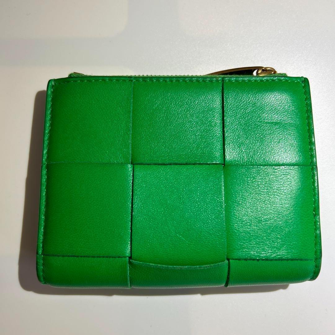 BOTTEGA VENETA グリーン 二つ折り財布