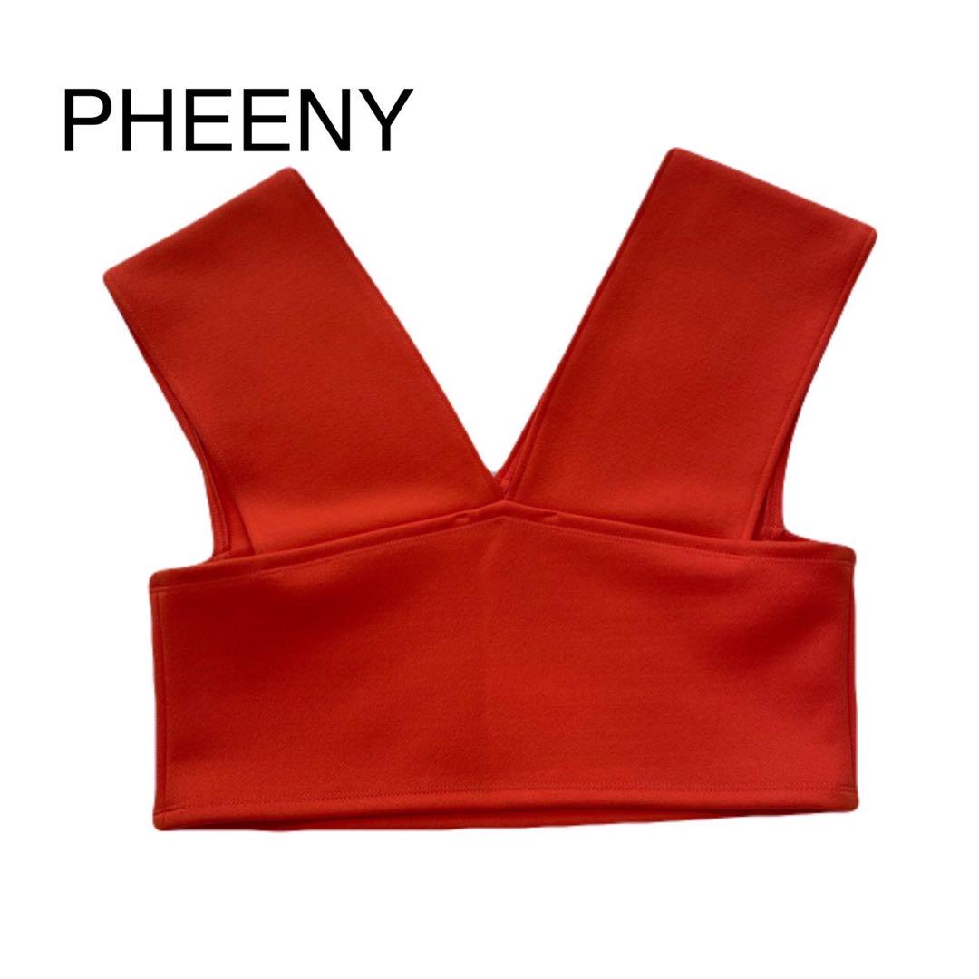 PHEENY アムンゼンビスチェ　ベスト　オレンジ　レイヤード