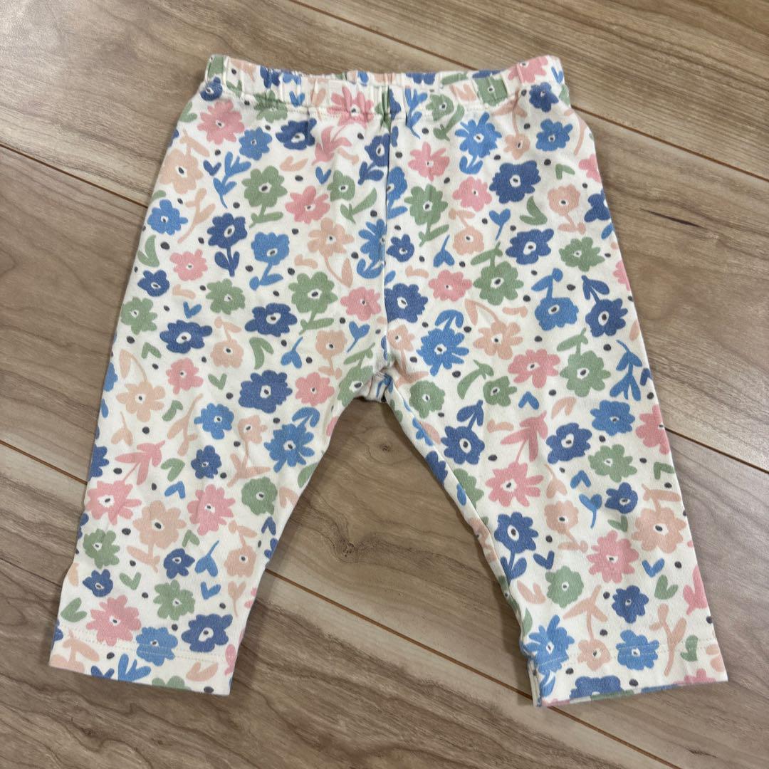 美品】花柄パンツ M - メルカリ