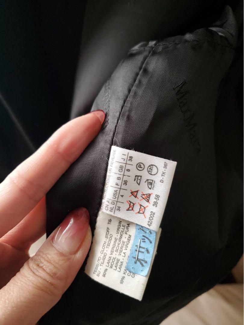 MaxMara マックスマーラ ファーストライン シンプル コート黒 38