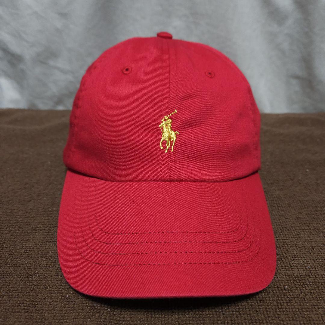 POLO ポロ キャップ ラルフローレン レッド ポニー 革ベルト