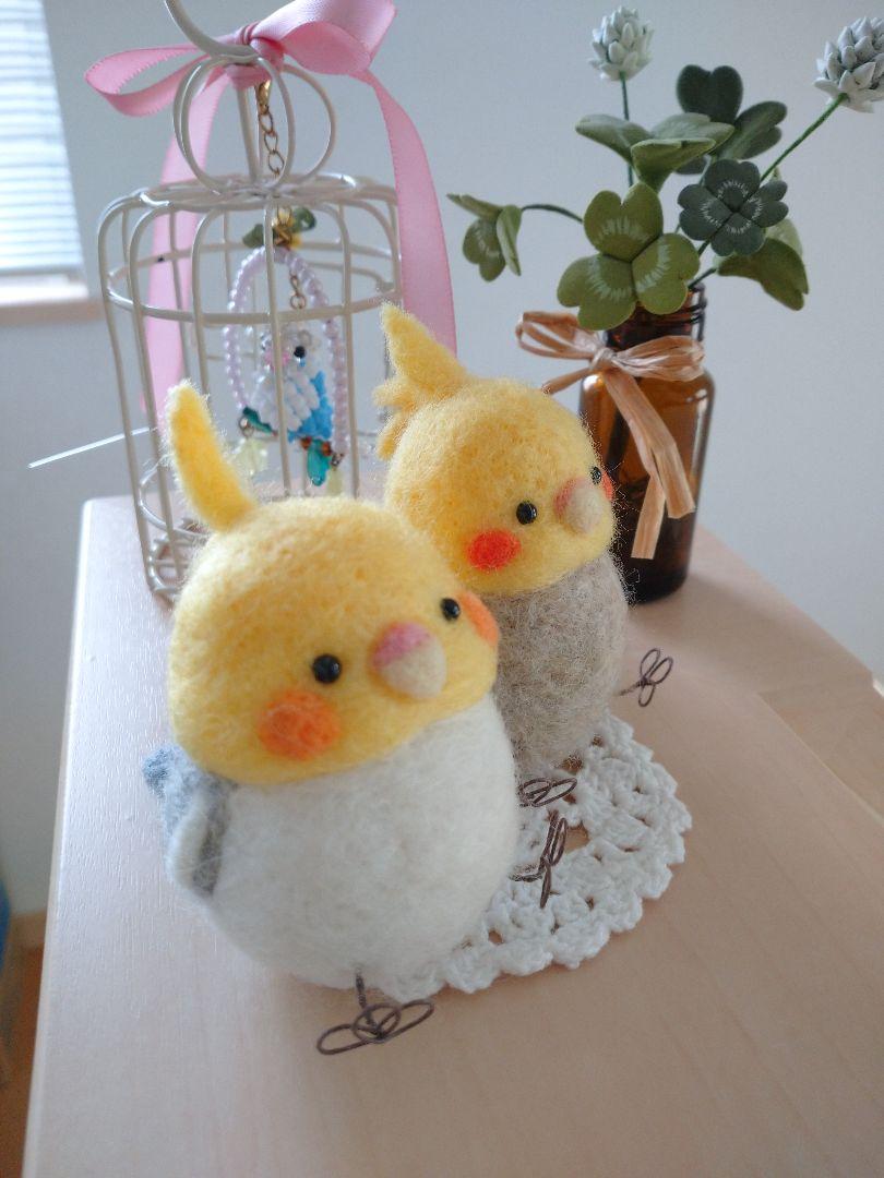 ＊ハンドメイド ＊羊毛フェルト＊ オカメインコさん(•‚θ‚•)＊