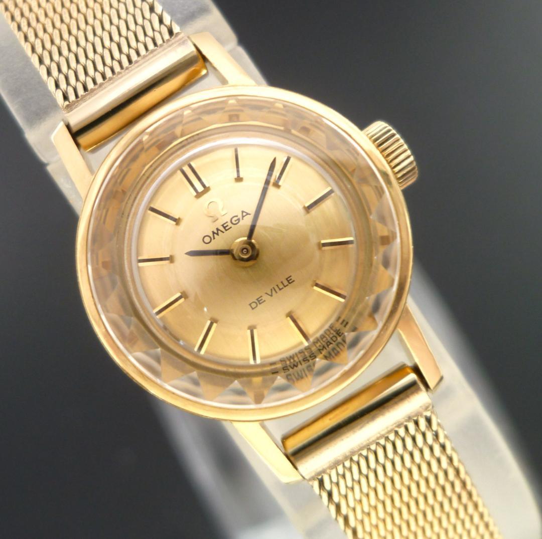 半額以下で買えるクーポン特集 オメガ OH済 レディース カットガラス デビル 18金無垢 1968年 時計