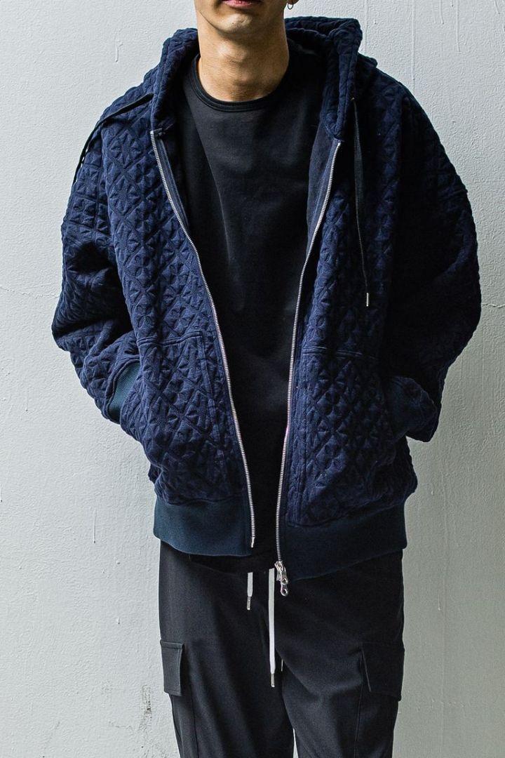 リサウンドクロージング GEOMETRIC PATTERN ZIP パーカー