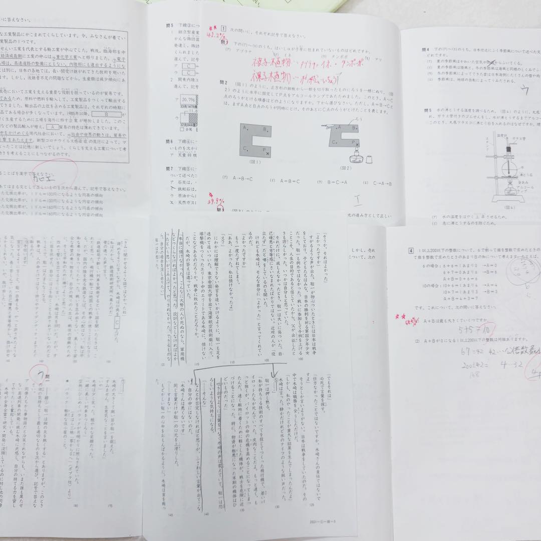 四谷大塚　合不合判定テスト　第1回〜第6回